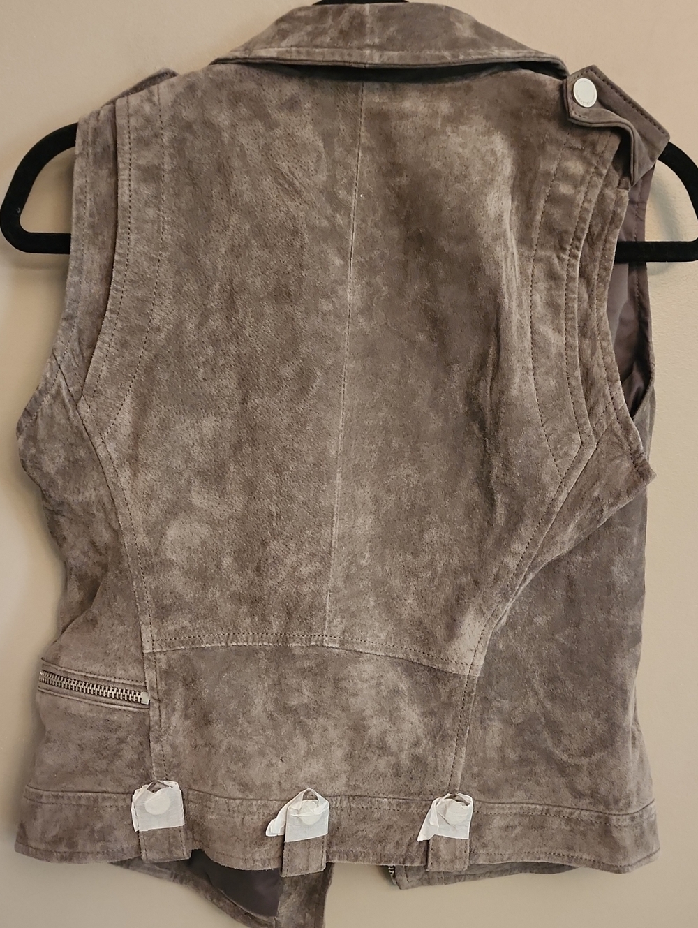 Blank NYC Suede Moto Vest - Charcoal Gray - Picture 3 of 16